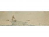 CRAWFORD LINDSAY A.W 1800,Ships in the polar ice displaying red flags,1897,Duke & Son GB 2014-04-10