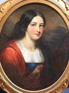 CRAWFORD William 1825-1869,Portrait of Miss Mucklaw,1857,Gorringes GB 2021-09-28