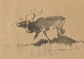 CRAWHALL Joseph II 1861-1913,Autumn: Roaring Red Deer in Doñana, Spain,Bonhams GB 2015-09-16
