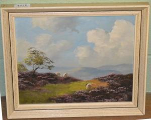 CREIGHTON Lewis 1918-1996,Moorland landscape with sheep,Tennant's GB 2016-12-17