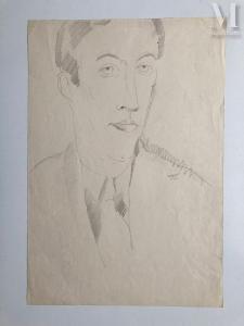 CREIXAMS PICO Pere Pedro 1893-1965,Portrait d\’homme en buste,1922,Millon & Associés FR 2024-02-08