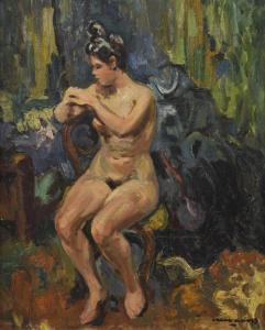 CREIXMANS Pierre 1893-1965,Femme nue assise,Daguerre FR 2016-12-20