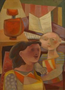 CREME Benjamin 1922-2016,Interior with Mother and Child,1947,Sworders GB 2023-12-03