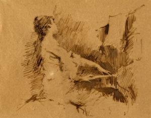 CREMONA Tranquillo 1837-1878,Bozzetto per donna al pianoforte,Gonnelli IT 2023-05-23
