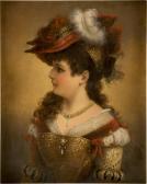 CREMONT Louis 1800-1800,Junge Dame in historischem Gewand,Hargesheimer Kunstauktionen DE 2018-03-17