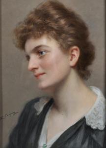 CREPY Léon Gérard 1872-1944,Bust Portrait in Profile, of a Young Lady,John Nicholson GB 2020-03-25