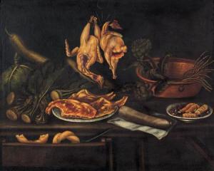CRESPI Antonio 1712-1781,Natura morta con ortaggi e pollame su tavolo,Meeting Art IT 2009-10-17