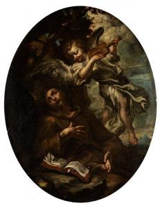 CRESPI LO SPAGNOLO Giuseppe Maria 1665-1747,DIE VISION DES HEILIGEN FRANZISKUS,Hampel DE 2016-04-07