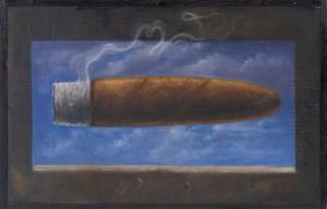 CRESPINEL JAMES,Burning cigar on a blue sky,Eldred's US 2016-08-24