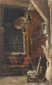 CRESSINI Carlo 1864-1938,Scena di interno,1885,Capitolium Art Casa d'Aste IT 2023-10-17