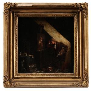 CRESSON William Emlen,Self Portrait of the Artist at His Easel,1862,Brunk Auctions 2013-09-21