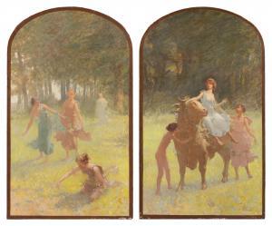 CRESSWELL Albert 1879-1936,Jeunes femmes dans un champ,Sotheby's GB 2023-11-14