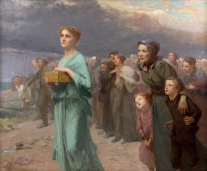 CRESSWELL Albert,La procession aux reliques,1904,Artcurial | Briest - Poulain - F. Tajan 2024-02-06