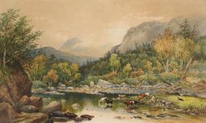 CRESSWELL William Nichol 1822-1888,Mountain Landscape,1875,Heffel CA 2023-01-26