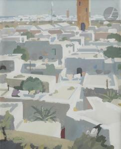 CRETOT DUVAL Raymond 1895-1986,Ville au Maroc,1955,Ader FR 2020-07-07