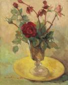 CRETULESCU Honoriu I 1897-1978,Pahar cu trandafiri,Artmark RO 2015-12-16