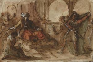 CREUSE de Auguste 1806-1839,Illustration pour 'Le Corsaire' de Lord Byron,1829,Christie's 2012-04-04