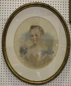 CRIGHTON Hugh Ford 1824-1886,Oval Portrait of a Young Child,1867,Tooveys Auction GB 2017-11-01