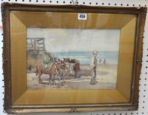 CRILROY J.H 1800-1900,Donkeys on the beach,Bellmans Fine Art Auctioneers GB 2014-08-08