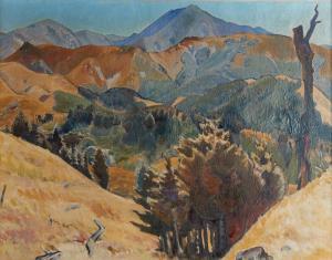 CRIPPEN Jack W. 1916-1986,Crippen Gnarled and Old,1955,Webb's NZ 2022-09-08