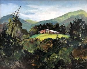 CRIPPEN Jack W. 1916-1986,House in the Hills,International Art Centre NZ 2021-05-25
