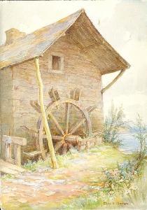CRISMANE Georges Charles 1900-1900,view of a water-mill,Bonhams GB 2003-10-14
