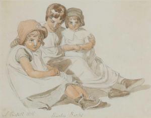 CRISTALL Joshua 1763-1847,Children at Hurley, Berks,1816,Sworders GB 2023-04-04