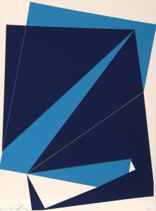 CRISTOFARO Cris 1948,Untitled - Navy and Blue Rectangles,1978,Ro Gallery US 2024-03-23