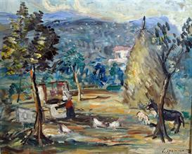 CRISTOFORO Sparagna 1905-1983,Paesaggio minturnese,1953,Vincent Casa d'Aste IT 2016-03-11