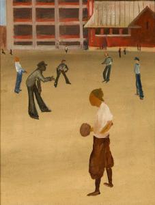 CRITE Allan Rohan 1910-2007,Playing Stick Ball, Boston,1936,Barridoff Auctions US 2024-04-13