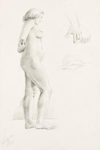 CRITE Allan Rohan 1910-2007,Untitled (Female Nude Study, Side),1933,Swann Galleries US 2023-10-19