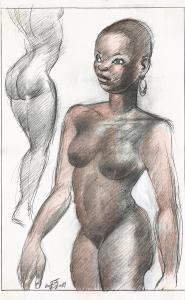 CRITE Allan Rohan 1910-2007,Untitled (Nude Study),1987,Swann Galleries US 2023-10-19
