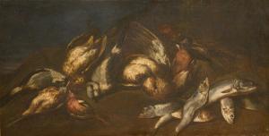CRIVELLI IL CRIVELLONE Angelo Maria,Natura morta con pesci e cacciagione,Meeting Art 2024-02-17