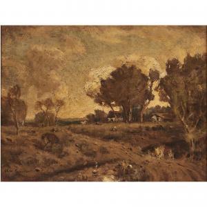 CROCKER Charles Matthew 1877-1950,Farm Landscape,Clars Auction Gallery US 2021-11-19