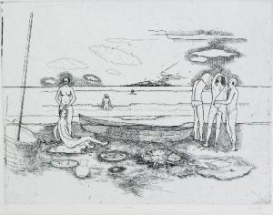 CROCKER J.R,Bathers,1986,Simon Chorley Art & Antiques GB 2017-05-23