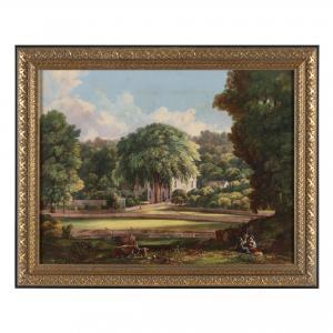 CROCKER John Denison 1823-1879,Idyllic Estate Landscape,1856,Leland Little US 2022-09-10