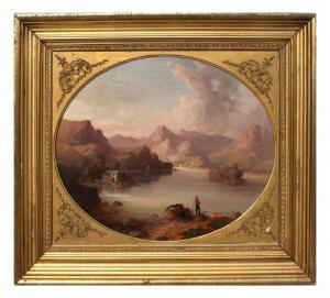 CROCKER John Denison,Scene with River landscape Depicting Sailboats and,Burchard 2019-01-27