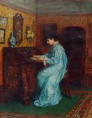 CROCKET Douglas 1901-1909,Woman seated at her writing desk,Rosebery's GB 2017-06-28