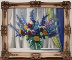 CROCKETT Dora 1888-1953,Still Life Study of Delphiniums,Tooveys Auction GB 2014-03-26