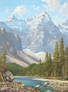 CROCKFORD Duncan MacKinnon,Mt. Bowlen, The Valley of the Ten Peaks, Moraine L,1990,Levis 2024-04-21