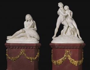 CROFF Giuseppe 1810-1869,LEDA AND THE SWAN AND VENUS AND ADONIS,1824,Sotheby's GB 2016-05-25