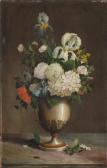 CROLL Carl Robert,Still life with flowers, insects and a copper coin,1823,Bruun Rasmussen 2019-09-02