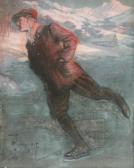 CROMBIE Charles 1885-1967,A Skater on an Alpine Lake,John Nicholson GB 2020-09-25