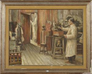 CROMBIN Louis 1872,Le peintre et sculpteur Ferdinand Schirren dans so,VanDerKindere BE 2018-03-27