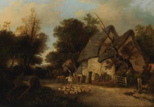 CROME John 1768-1821,Shepherd and flock by a cottage,Bonhams GB 2024-03-14