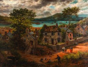 CROME Vivian,A coastal village, thought to be in Wales,1880,Bellmans Fine Art Auctioneers 2023-10-10