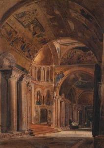 CROMEK Thomas Hartley 1809-1873,Intérieur d'une église à Rome,Joron-Derem FR 2021-12-21
