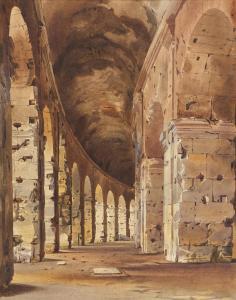 CROMEK Thomas Hartley 1809-1873,The outer Colonnade of the Colosseum, Rome,1848,Sotheby's 2022-07-06