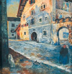 CROMER Carlo Maximilian 1889-1964,Bündner Dorfstrasse,1917,Dobiaschofsky CH 2010-11-10