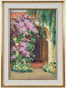 CROMWELL Joane 1884-1969,Capistrano Mission,1934,Brunk Auctions US 2022-11-10